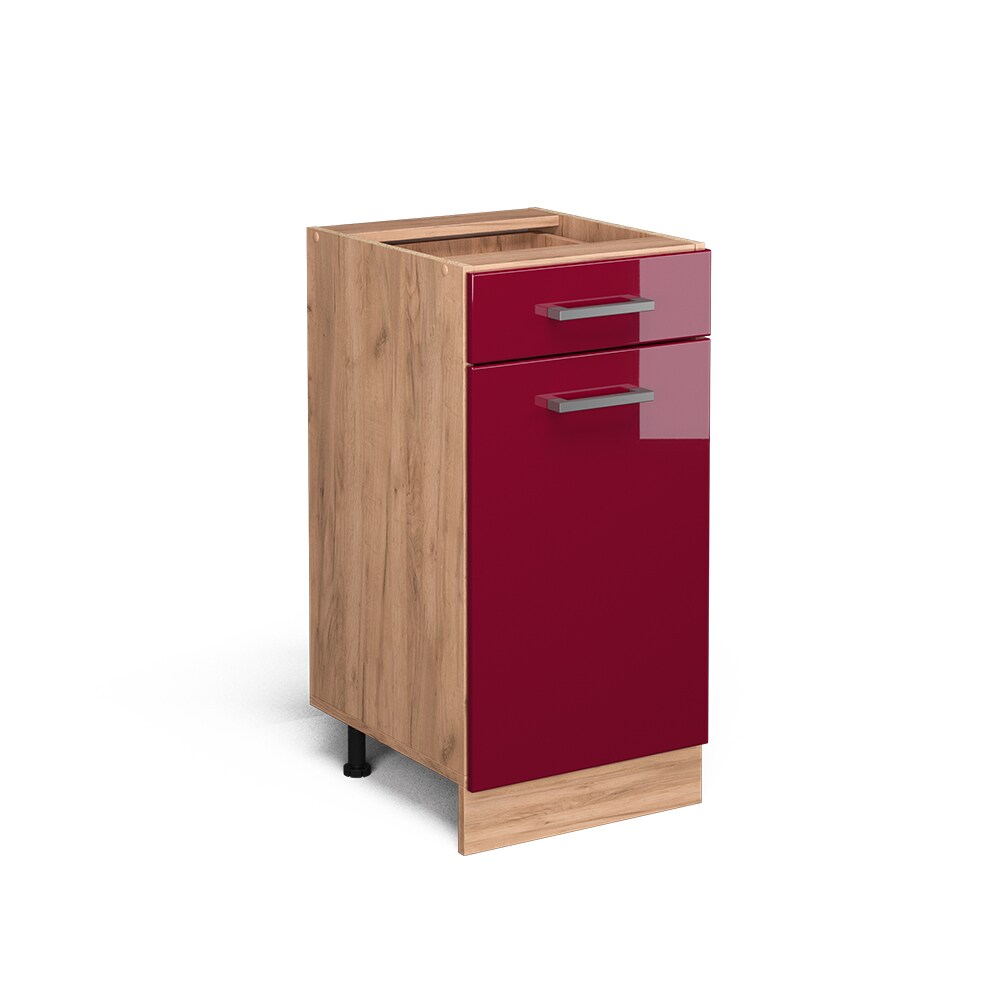 Vicco Schubunterschrank Küchenschrank Küchenzeile R-Line 40 cm Goldkraft Bordeaux