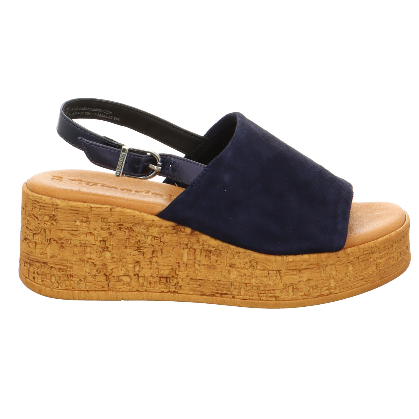 Keilsandale blau