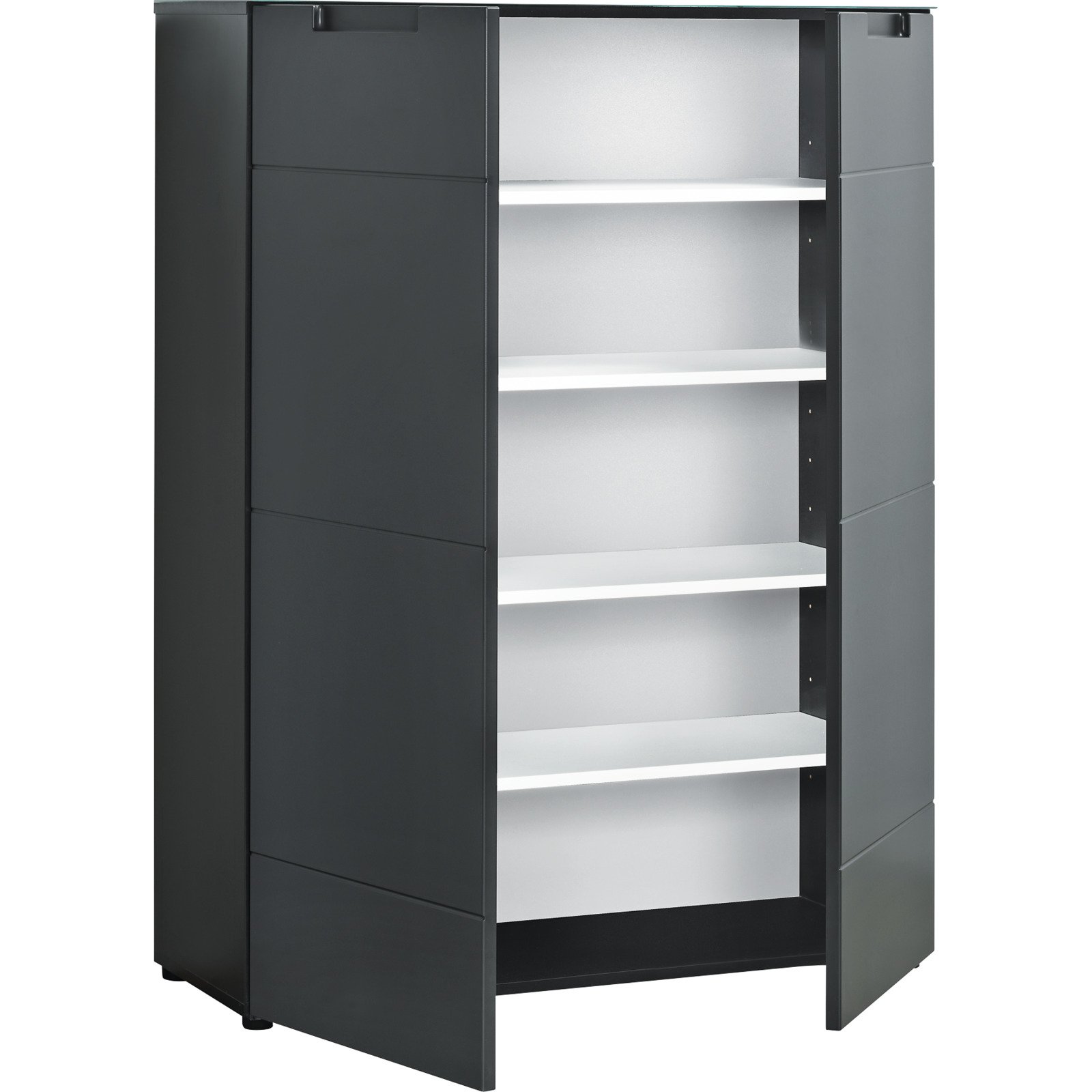 Schuhkommode Mailand Dekor anthrazit 90 x 120 x 34 cm