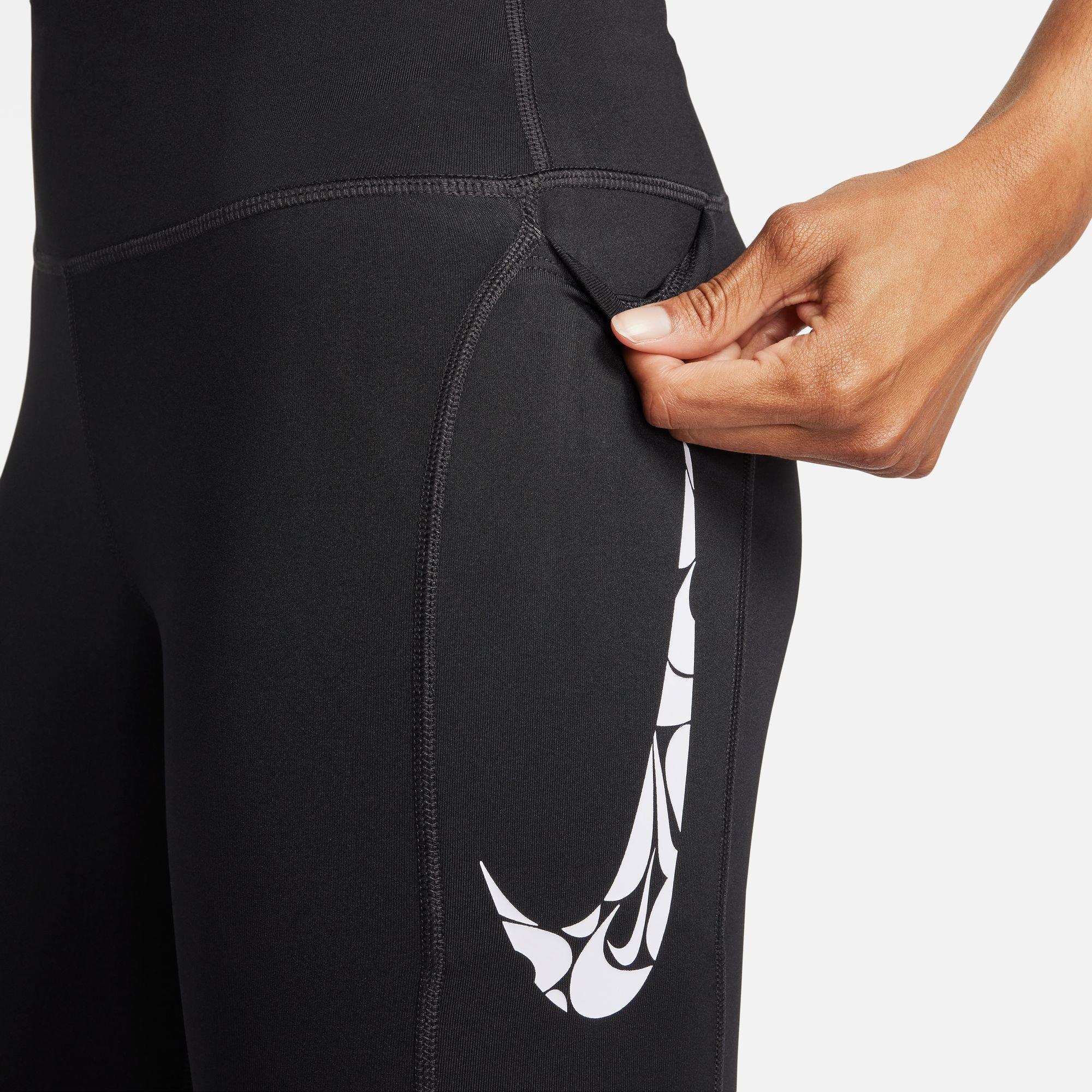 Nike Swoosh Fast Womens Mid Rise 7 8 Leggings