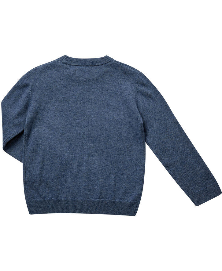 Magasin du Nord Collection Strikka RWS wool & cashmere pullover Medium blue melange