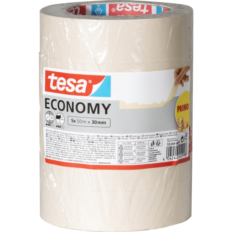 Tesa PRO set universele afplaktapes 5x 30mmx50m