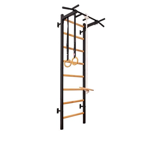 Benchk221b a076espalier bois métal noir
