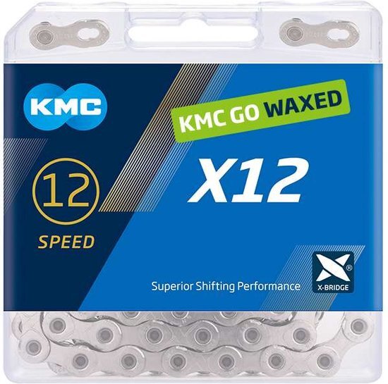 KMC X12 Waxed Fietsketting Zilver 126 Schakels