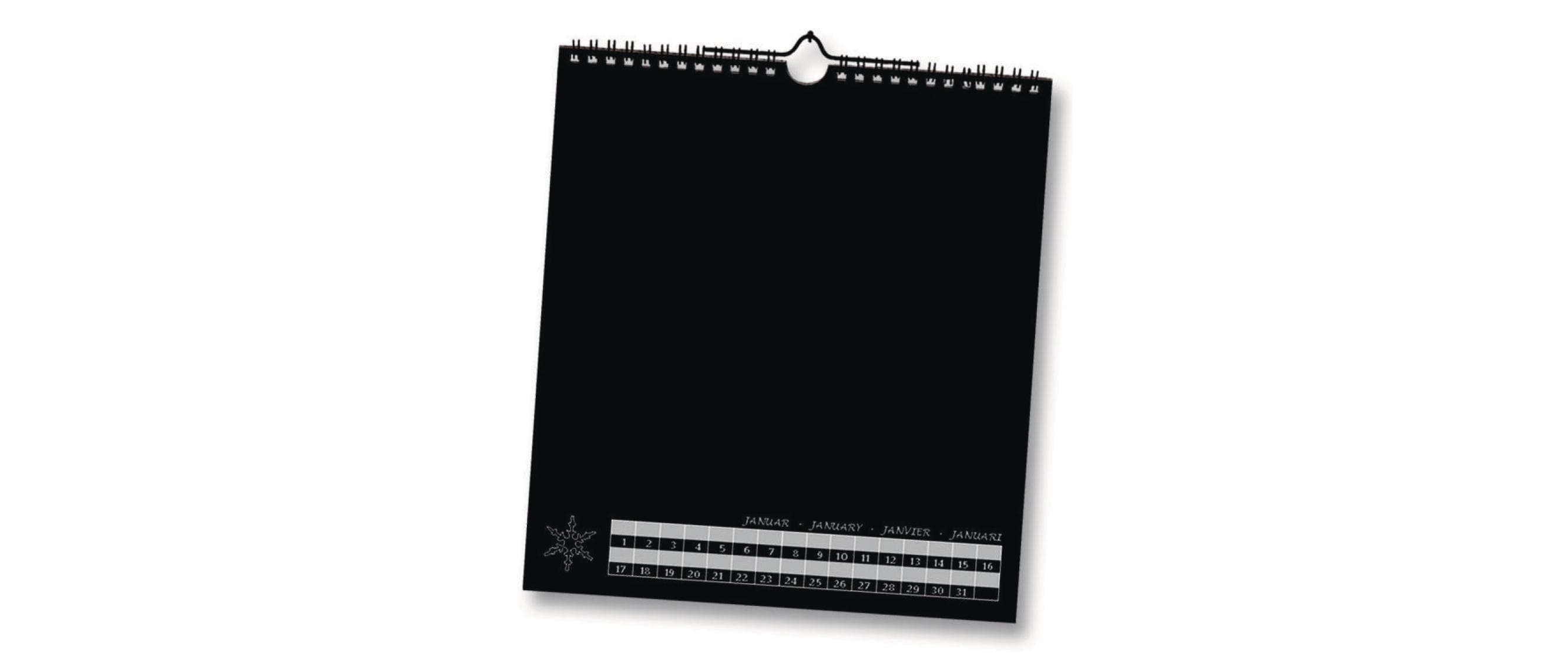Dauerkalender 23 x 24 cm, SchwarzDauerkalender 1
