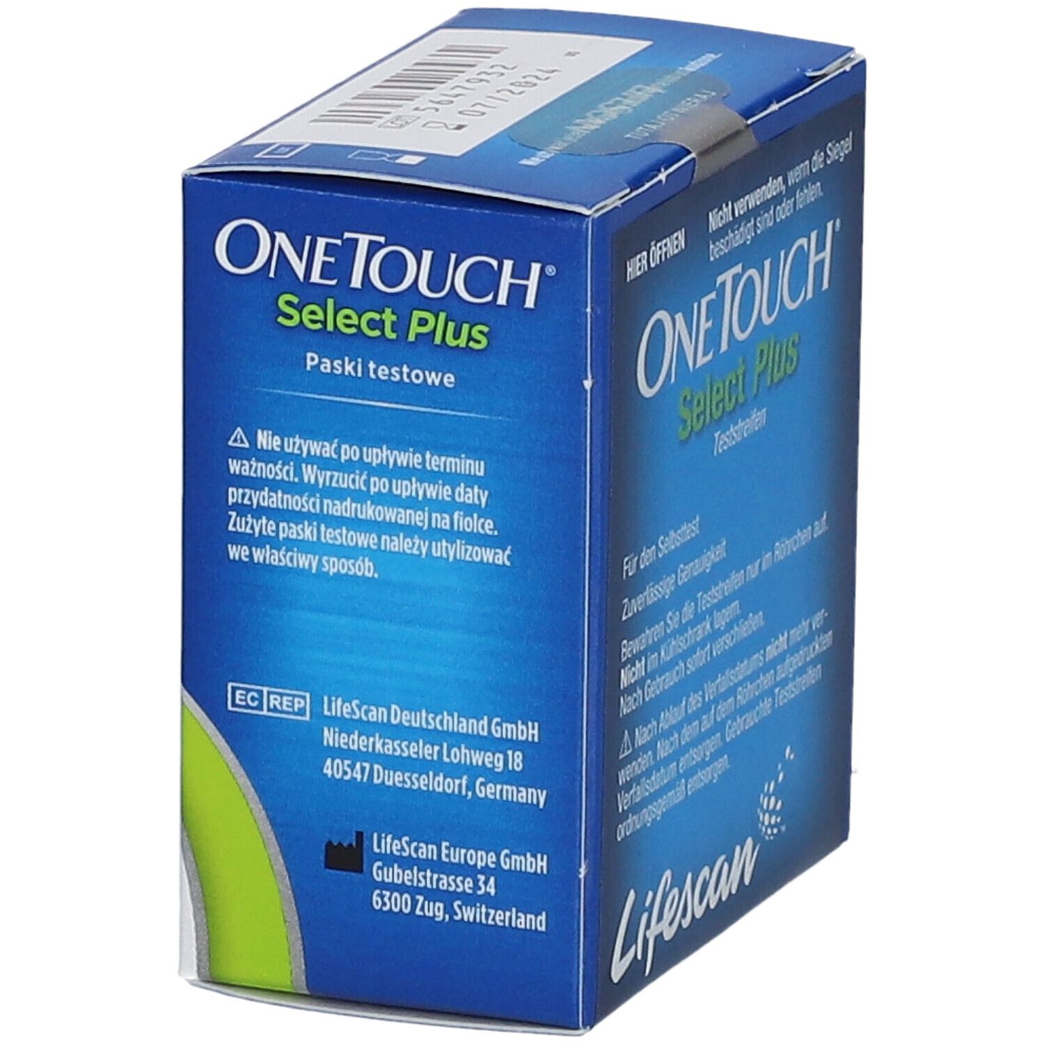 OneTouch Select Plus Blutzuckerteststreifen zur Blutzucker-Messung bei Diabetes (Zucker-Krankheit)
