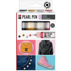 Peinture effet perles Pearl Pen, set de 4, assorti
