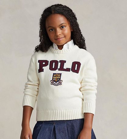 Polo Ralph Lauren Bluse - Strick - Creme m. Polo