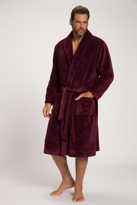 Bademantel, Homewear, Mikrofaser, Bindegürtel, bis 8XL