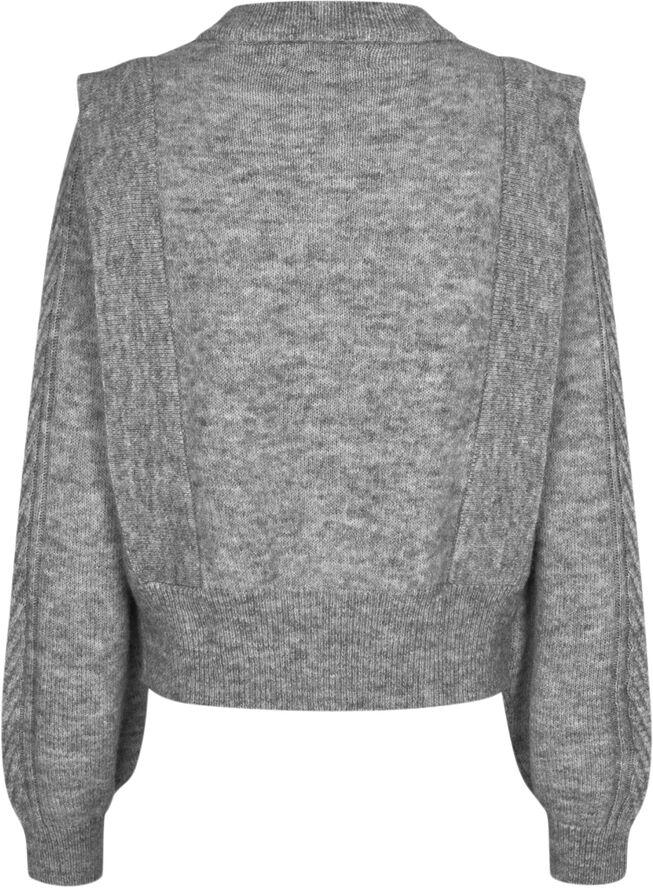 Lollys Laundry NoviaLL Cardigan LS Light grey melange