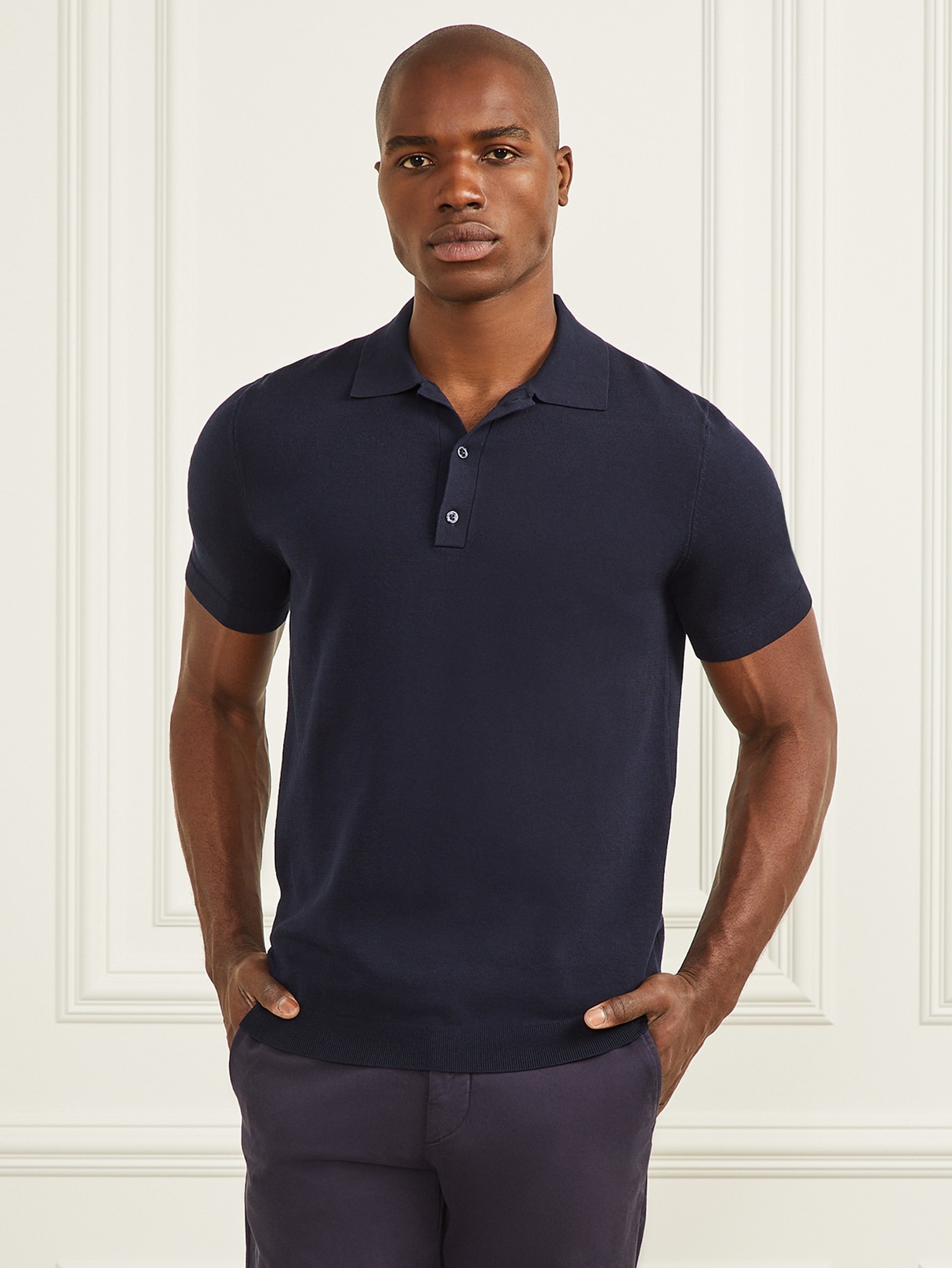 Polo de suéter de desempenho formal