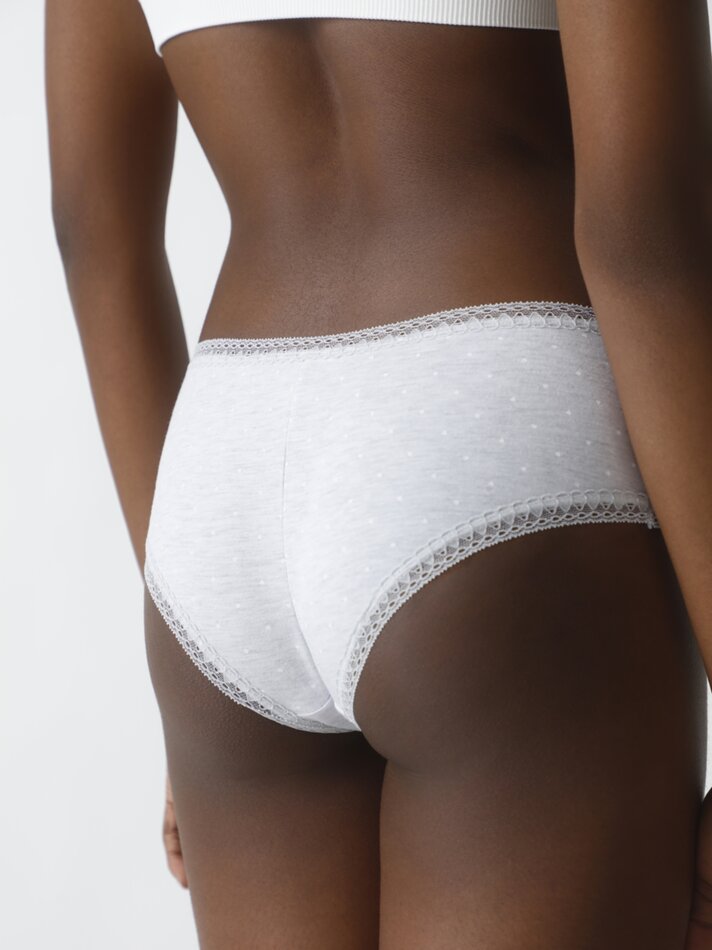 Pacote com 3 calcinhas hipster com renda - Cores variadas