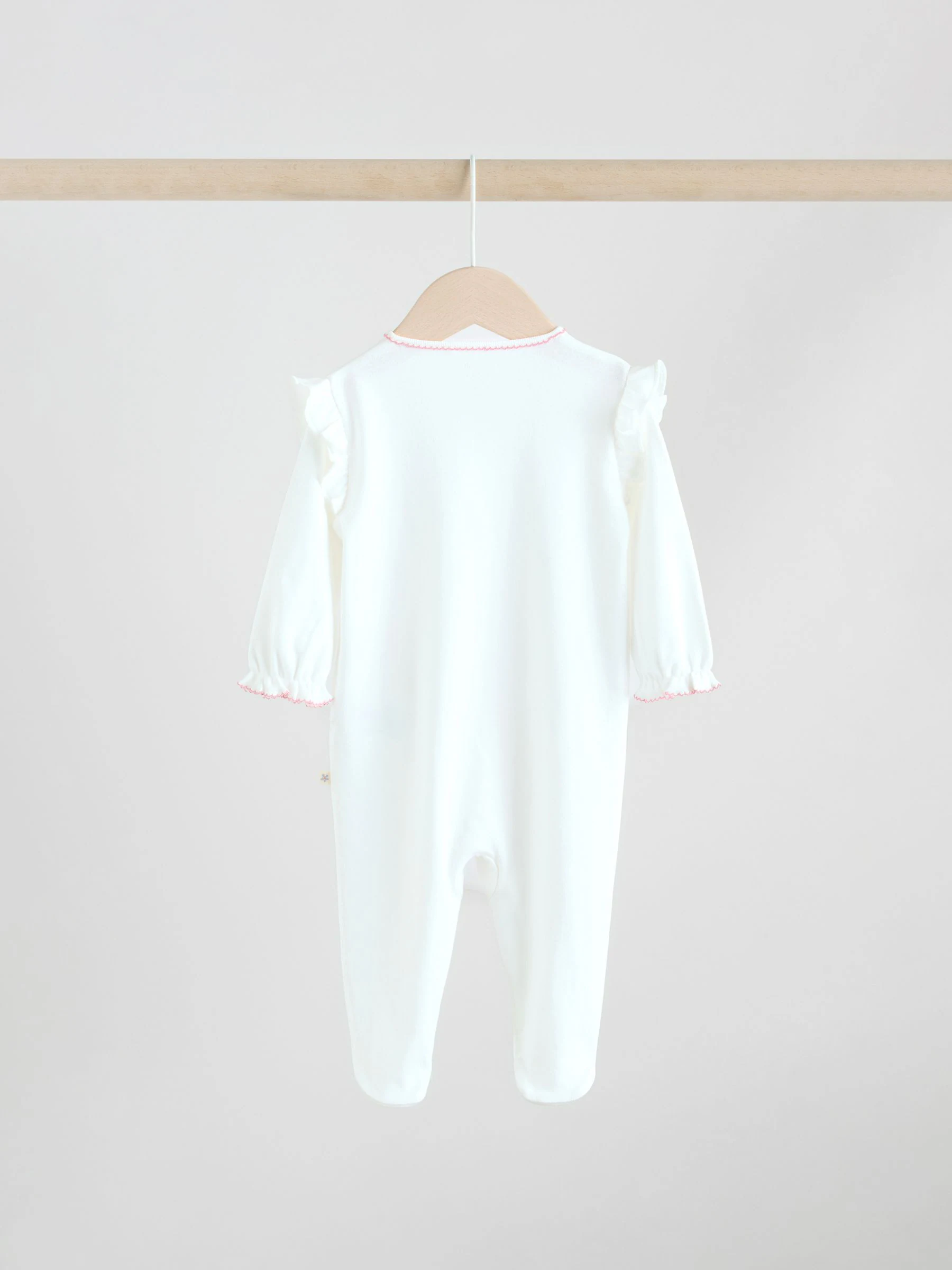 Ecru met bloemenmotief - Verpakking van 3 babypyjama's (0 mnd-2 jr)