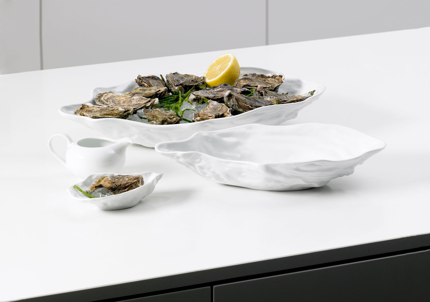 Cosy & Trendy oester Oys schotel wit 28,8 x 17 x 5,8 cm