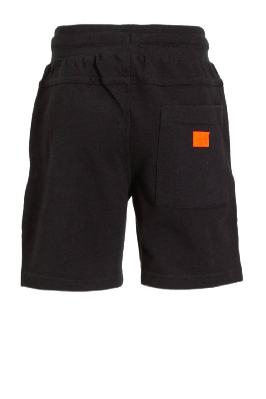 Orange Stars short Mauritz met printopdruk zwart