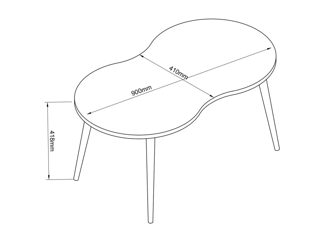 Table basse en bois Barilo