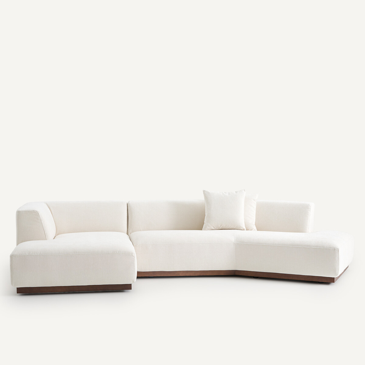 AM.PM<br>Sofá de canto aberto em veludo chenille, Jacopo