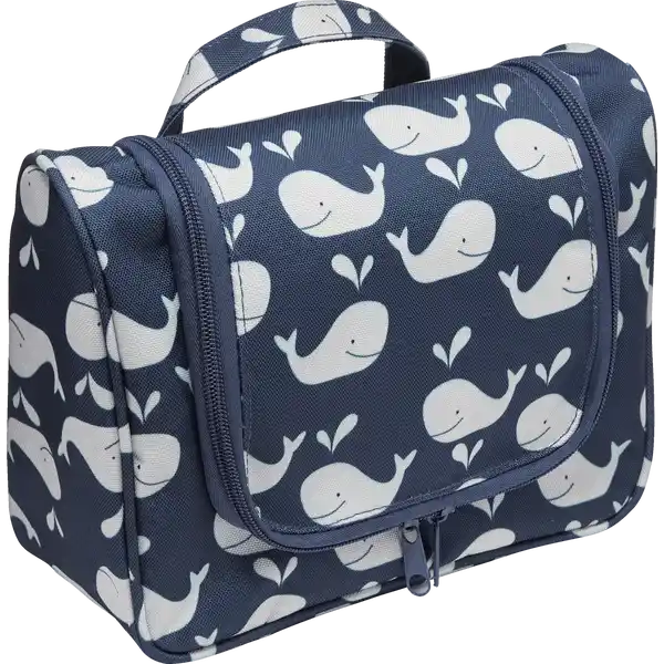 Kinderorganizer mit Walen blau / weiß