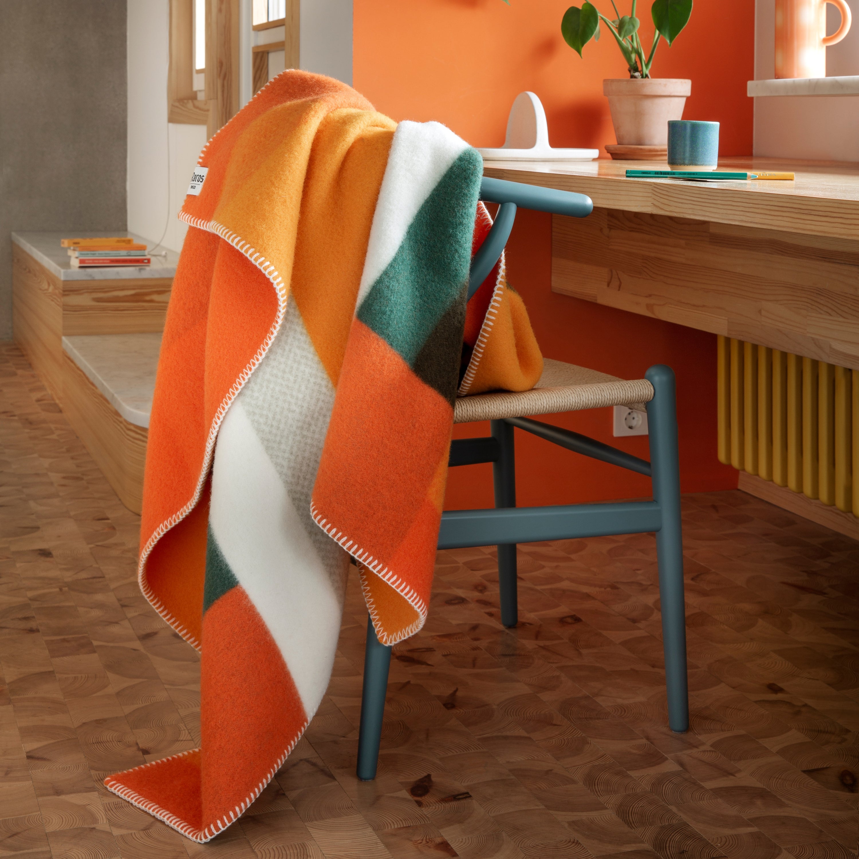 RÃ¸ros Tweed Mikkel Plaid 135 x 200 cm - Oranje