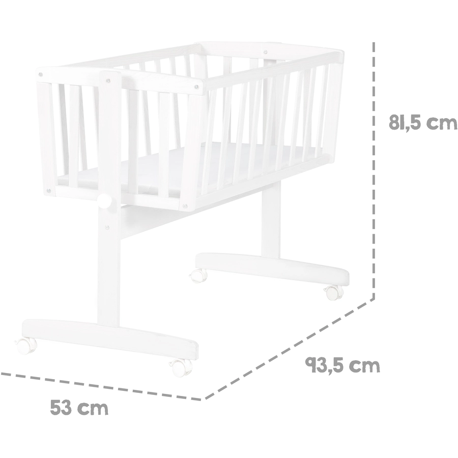 roba Babywiege weiß inkl. Matratze 40 x 90 cm