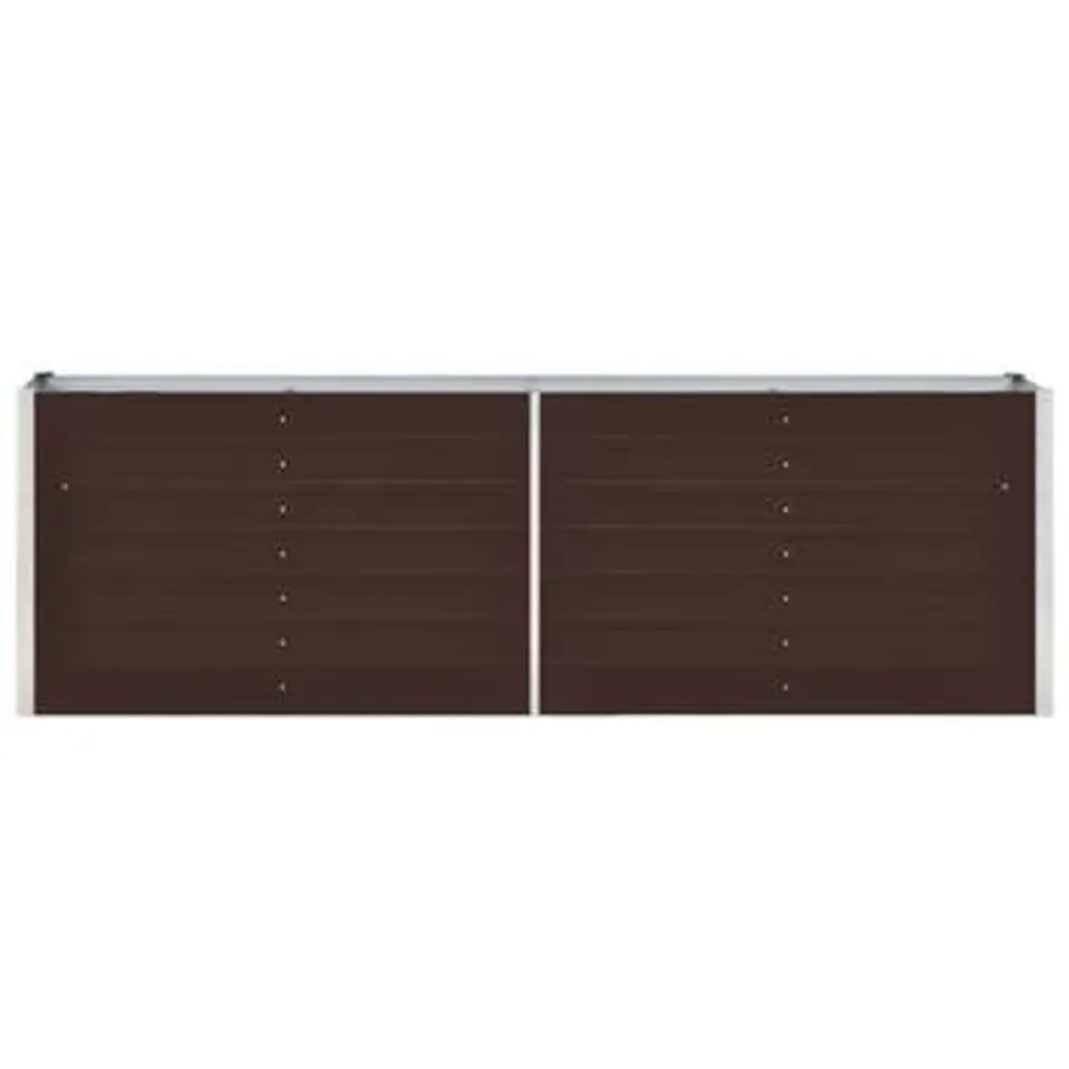 vidaXL - Verhoogde Tuinbak - Bruin - Staal - 240 x 40 x 77 cm
