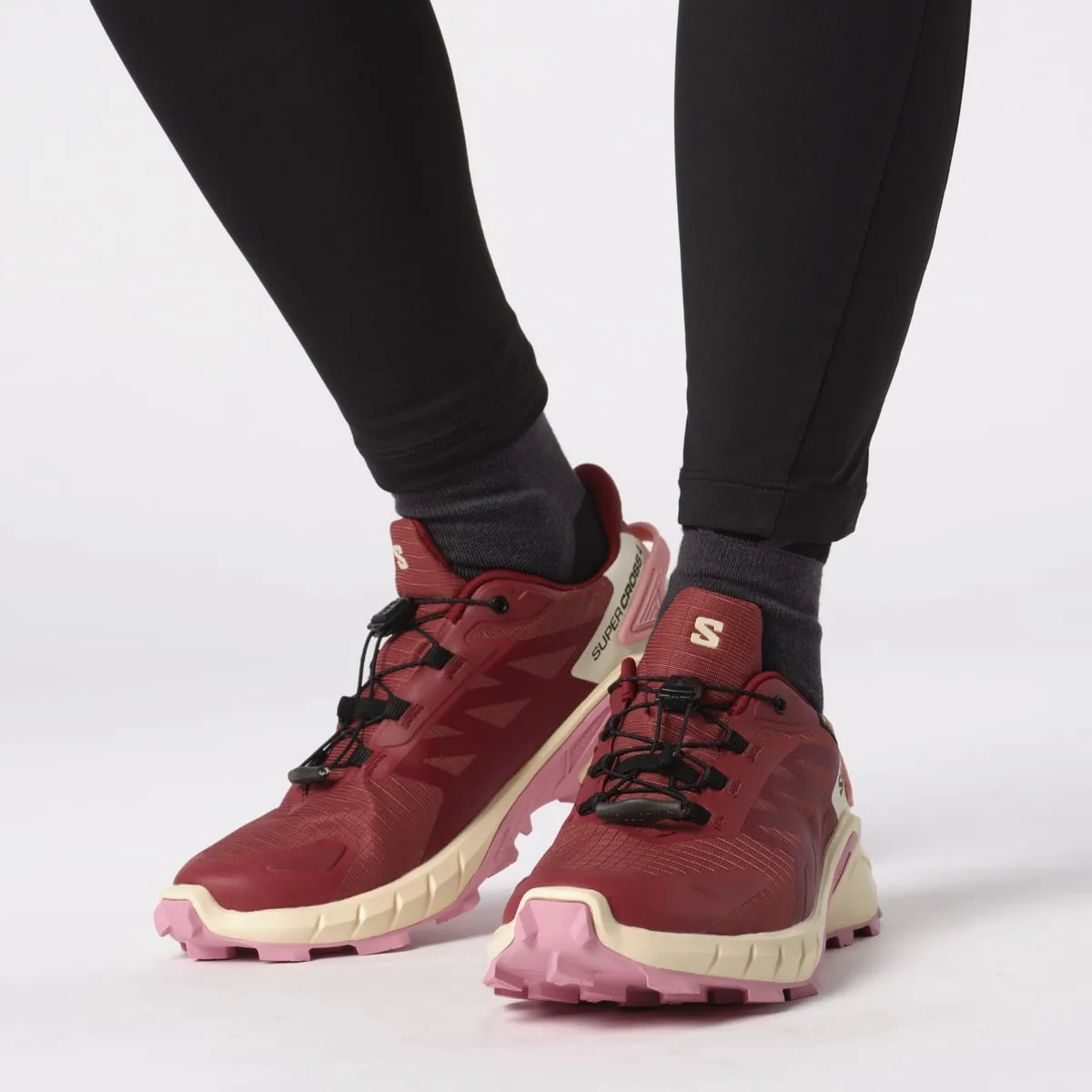 Salomon Women's Supercross 4 GORE-TEX Cow Hide/Syrah/Blush