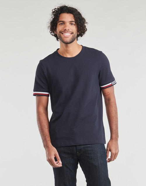 Tommy Hilfiger - MONOTYPE BOLD GS TIPPING TEE - Marine