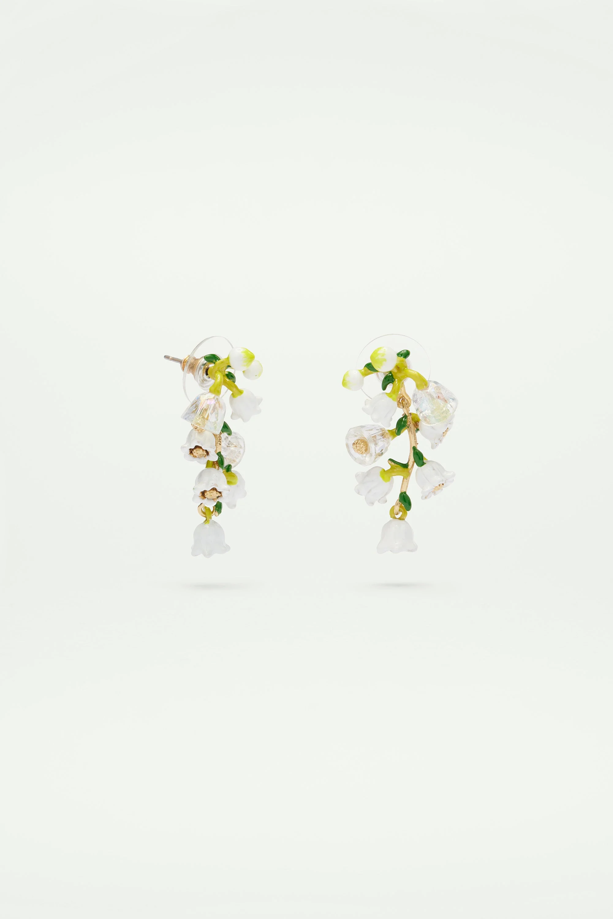 Boucles d'oreilles bouquet de muguet | Blanc