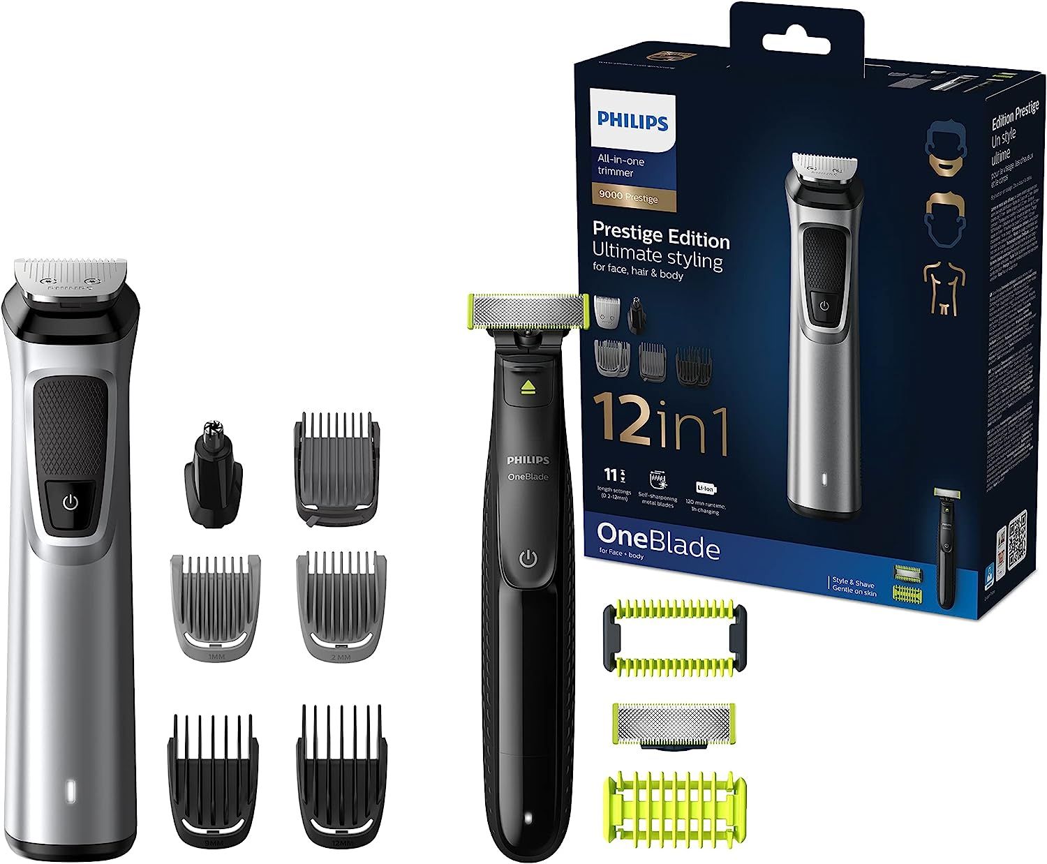 Philips 12-in-1 Premium-Trimmset mit Multigroom & OneBlade - Styling