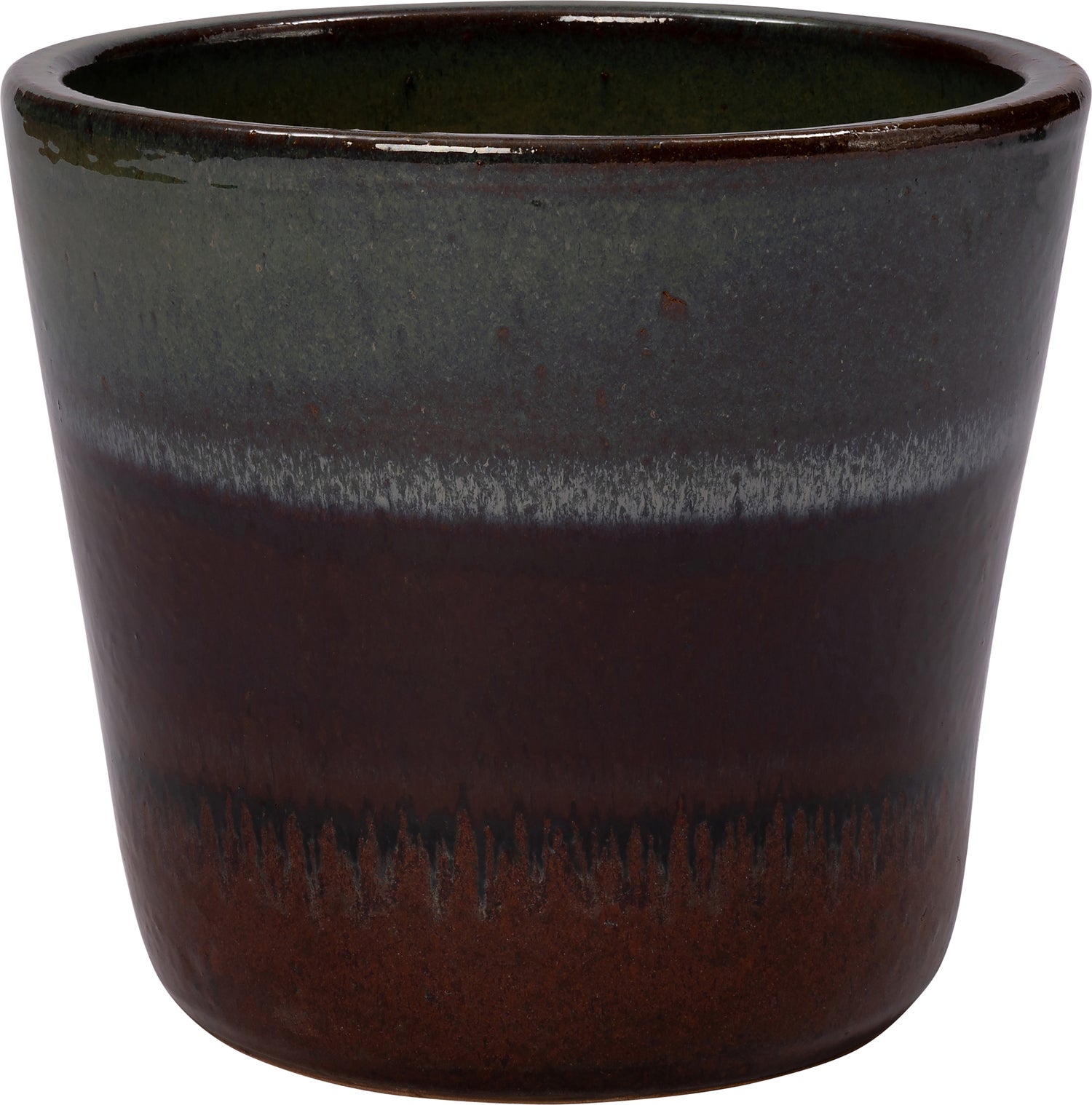 Intratuin bloempot Coffee bruin / blauw D 23 H 21 cm