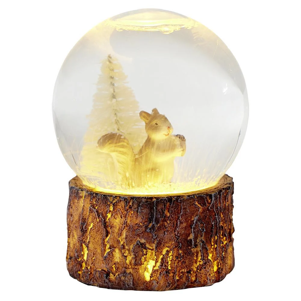 Boule à neige en verre déco animal de la forêt
