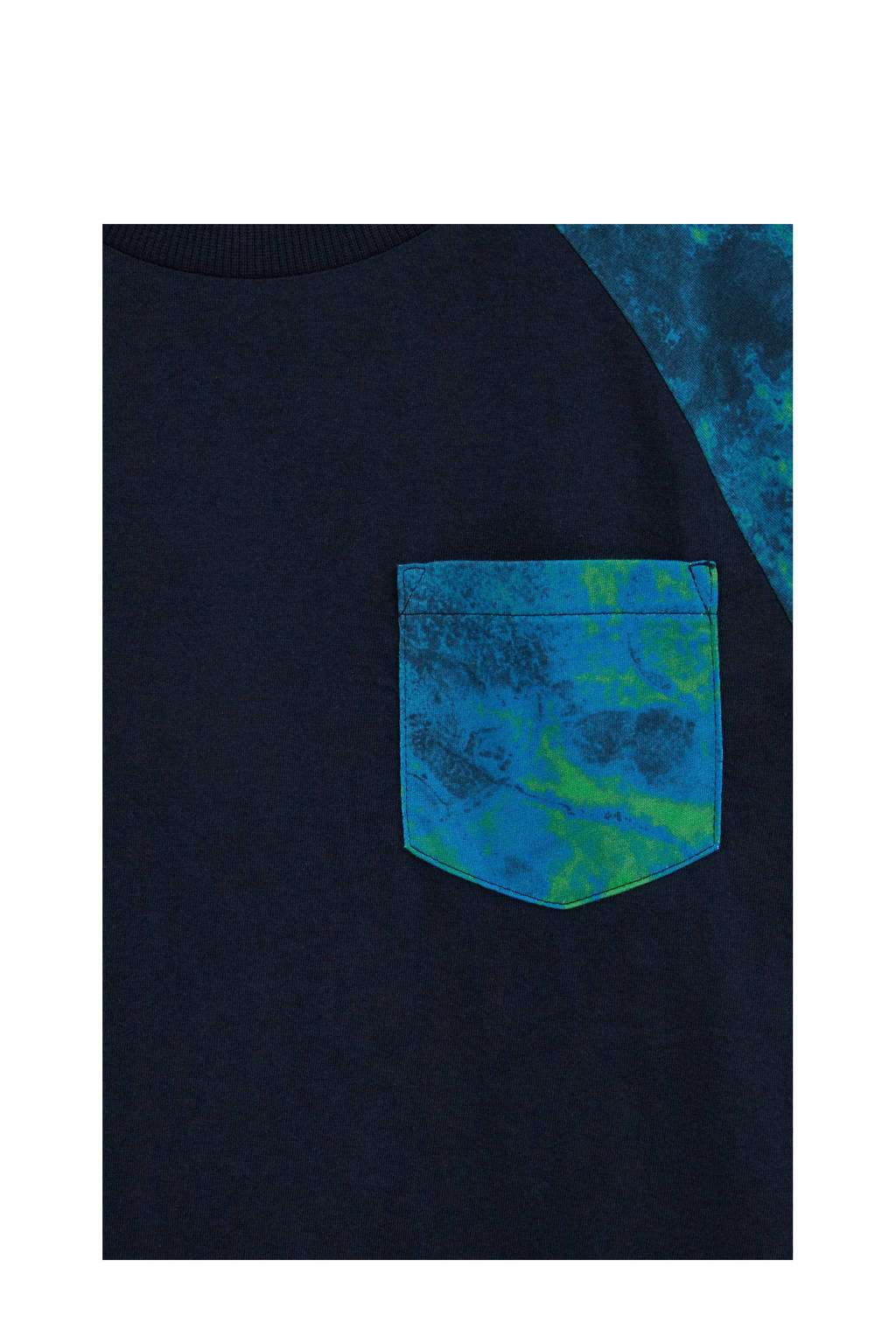 WE Fashion longsleeve blauw/groen