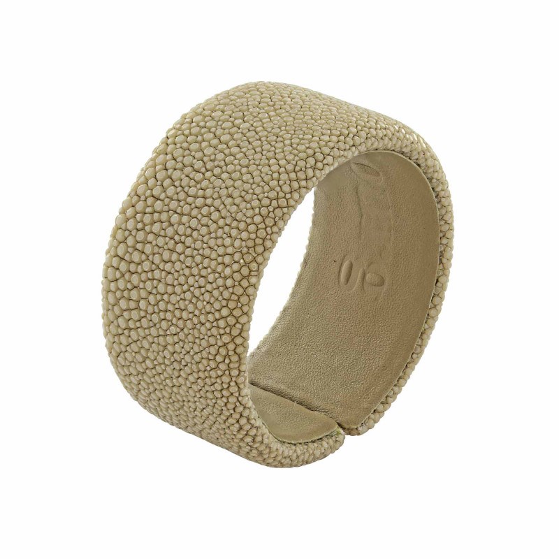 Bracelet Galuchat beige 30