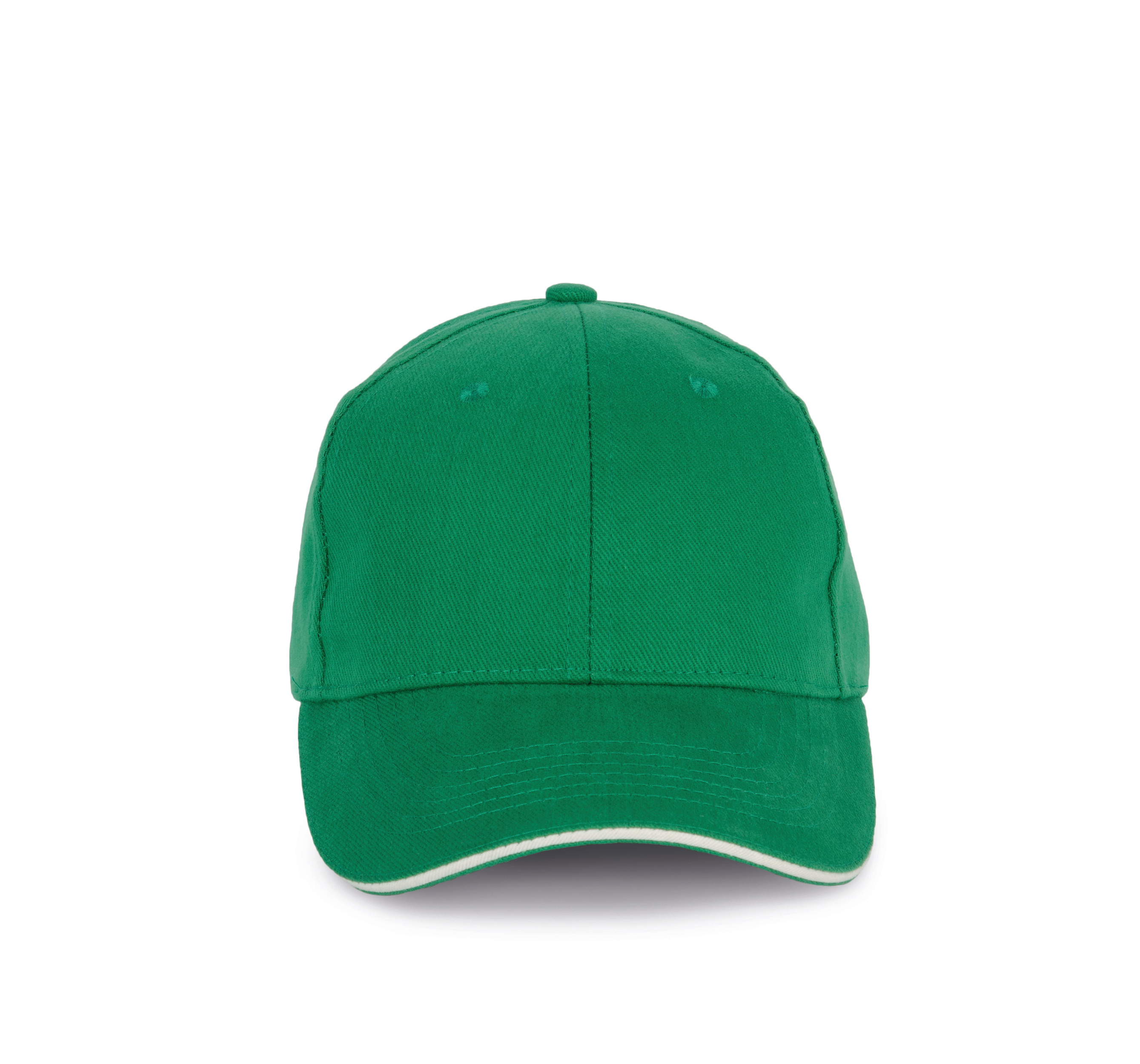 K-up KP198 - Casquette en Coton Bio à Visière Contrastée - 6 Panneaux
