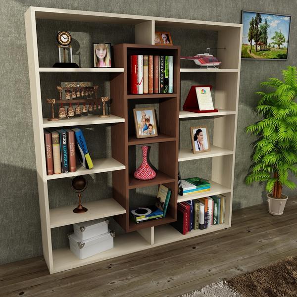 Bücherregal - ahornbraun - Wenge - 135,7 cm hoch
