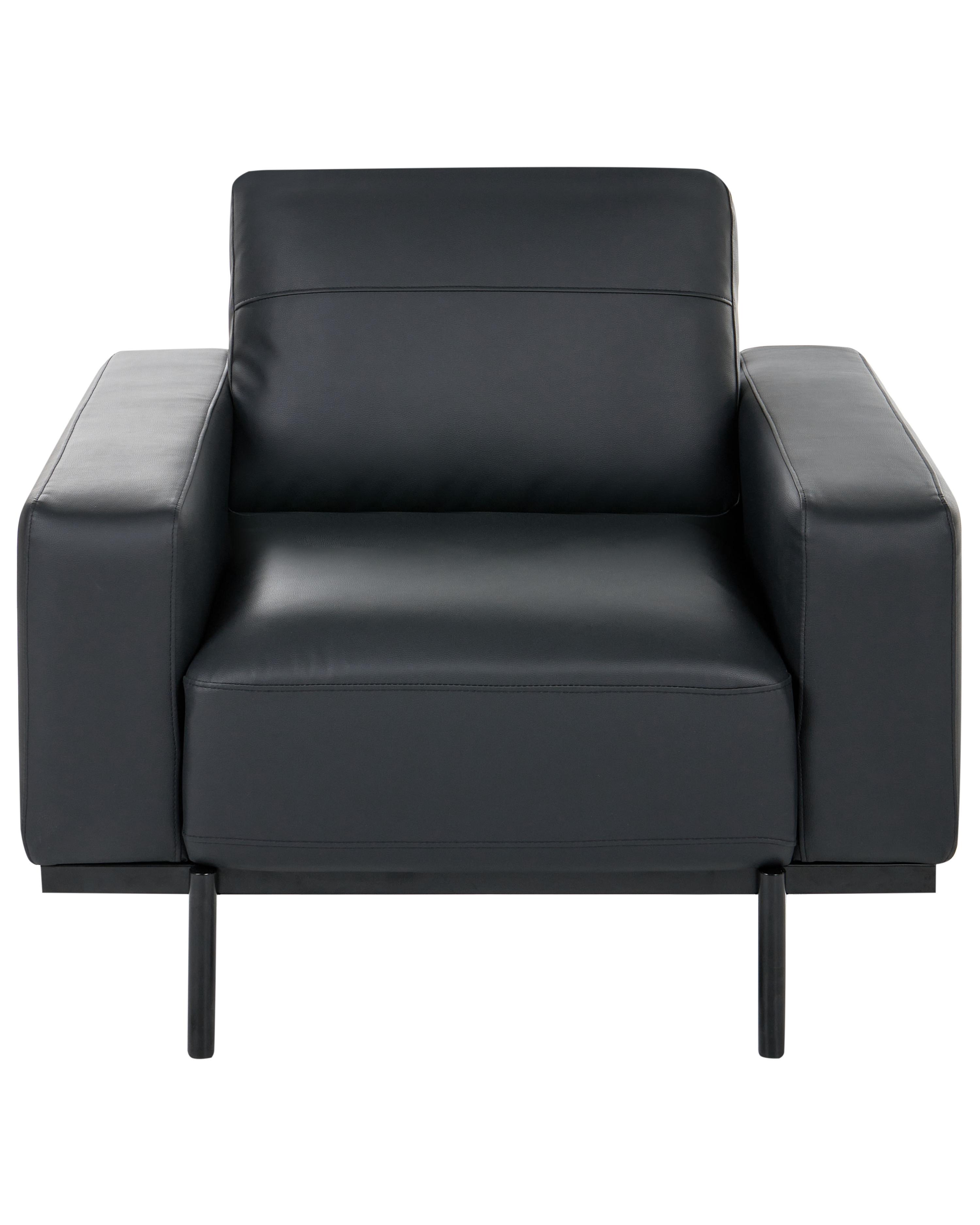 Fauteuil SOVIK Kunstleer Zwart