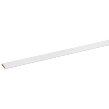 Afdeklijst MDF zelfklevend wit 4x22 mm lengte 260 cm