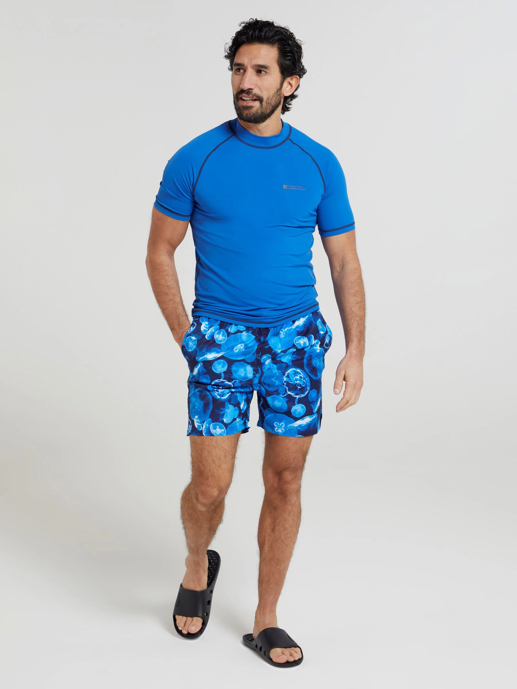 Blauw - Mountain Warehouse - UV surfhemd voor heren