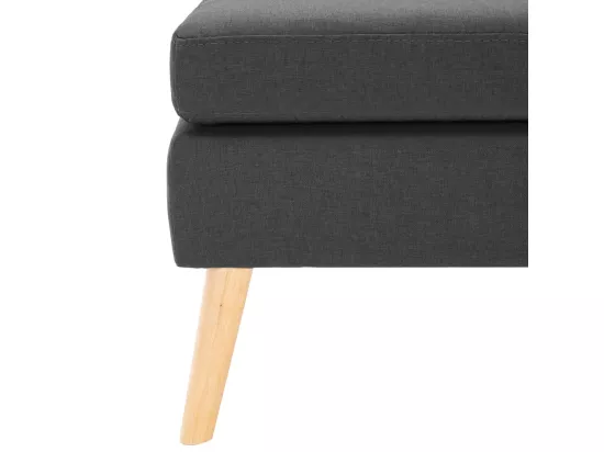 Repose-pied Gris foncé Tissu