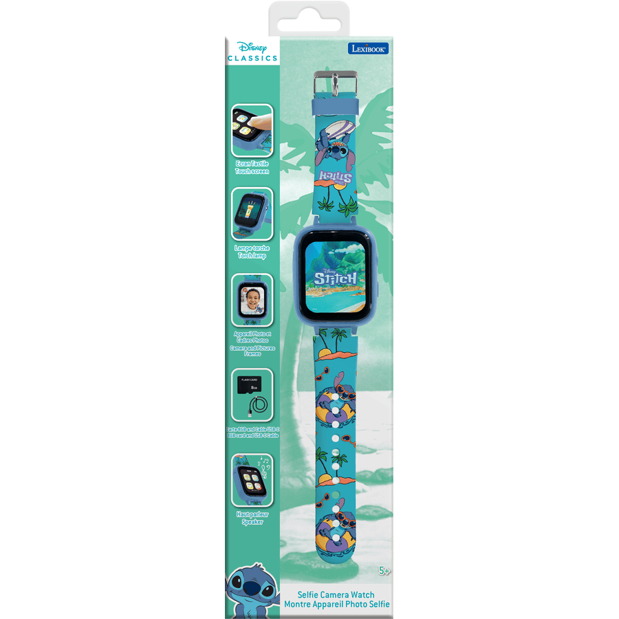 Lexibook - Stitch Kids Smartwatch med 8GB hukommelseskort inkluderet