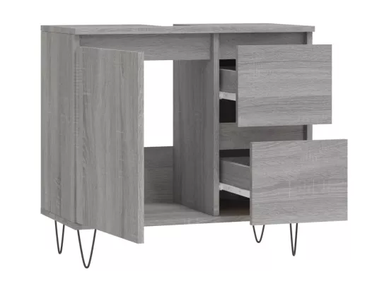 Armoire de bain sonoma gris 65x33x60 cm bois d'ingénierie