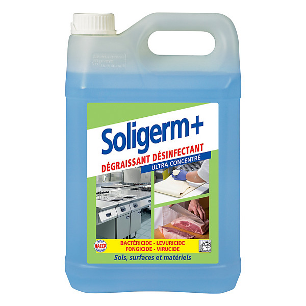 Dégraissant cuisine désinfectant concentré HACCP Solipro Soligerm+ 5 L