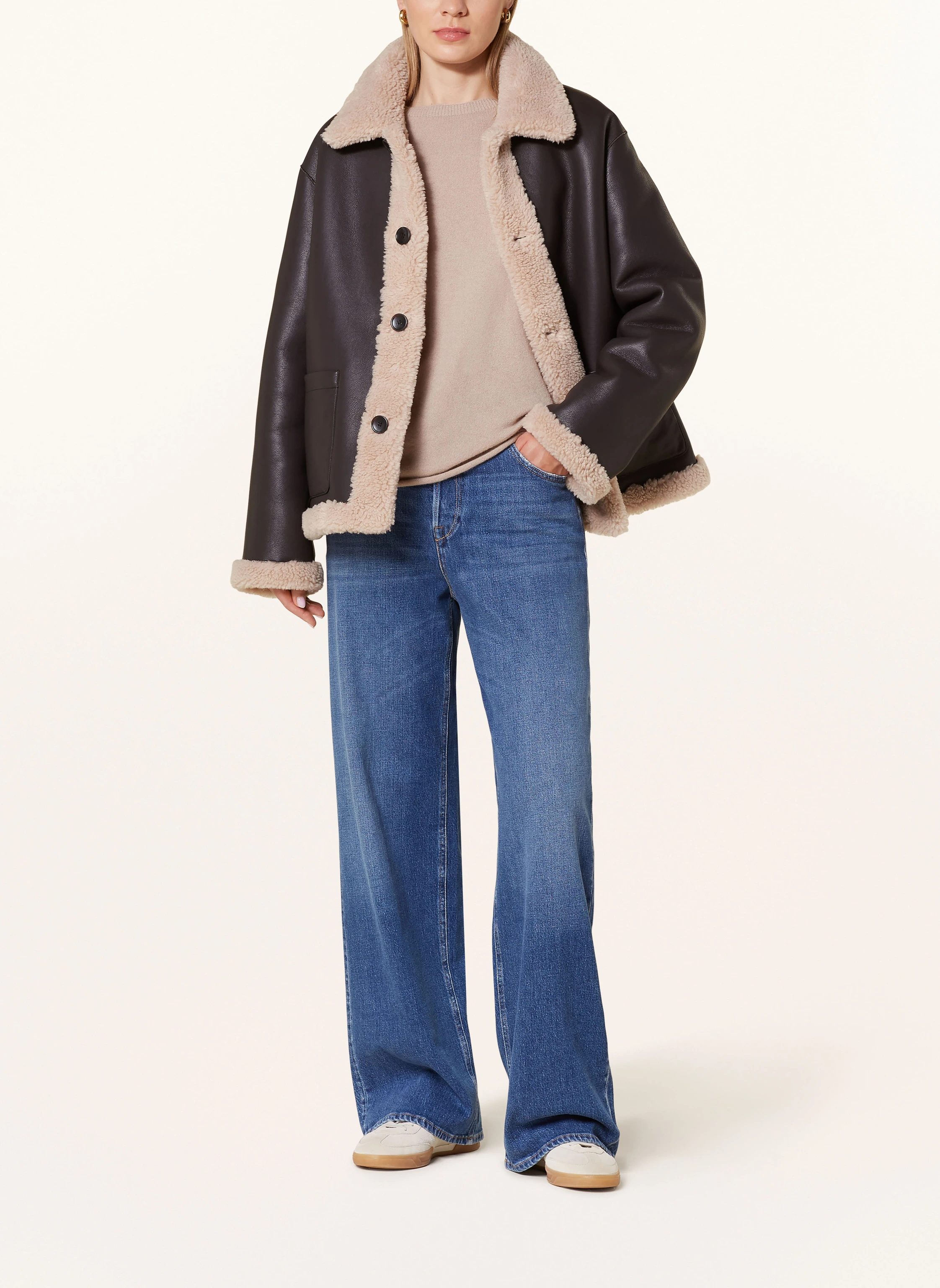 REPEAT Teddyfell-Jacke zum Wenden