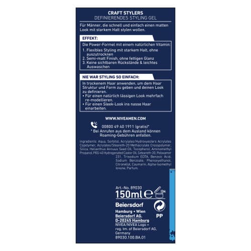 Nivea Men Craft Stylers Definierendes Styling Gel