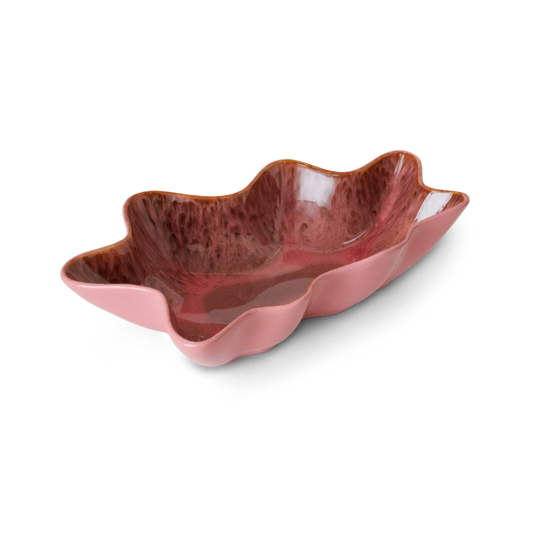 HKliving Shell Serveerschaal 41x22 Coral