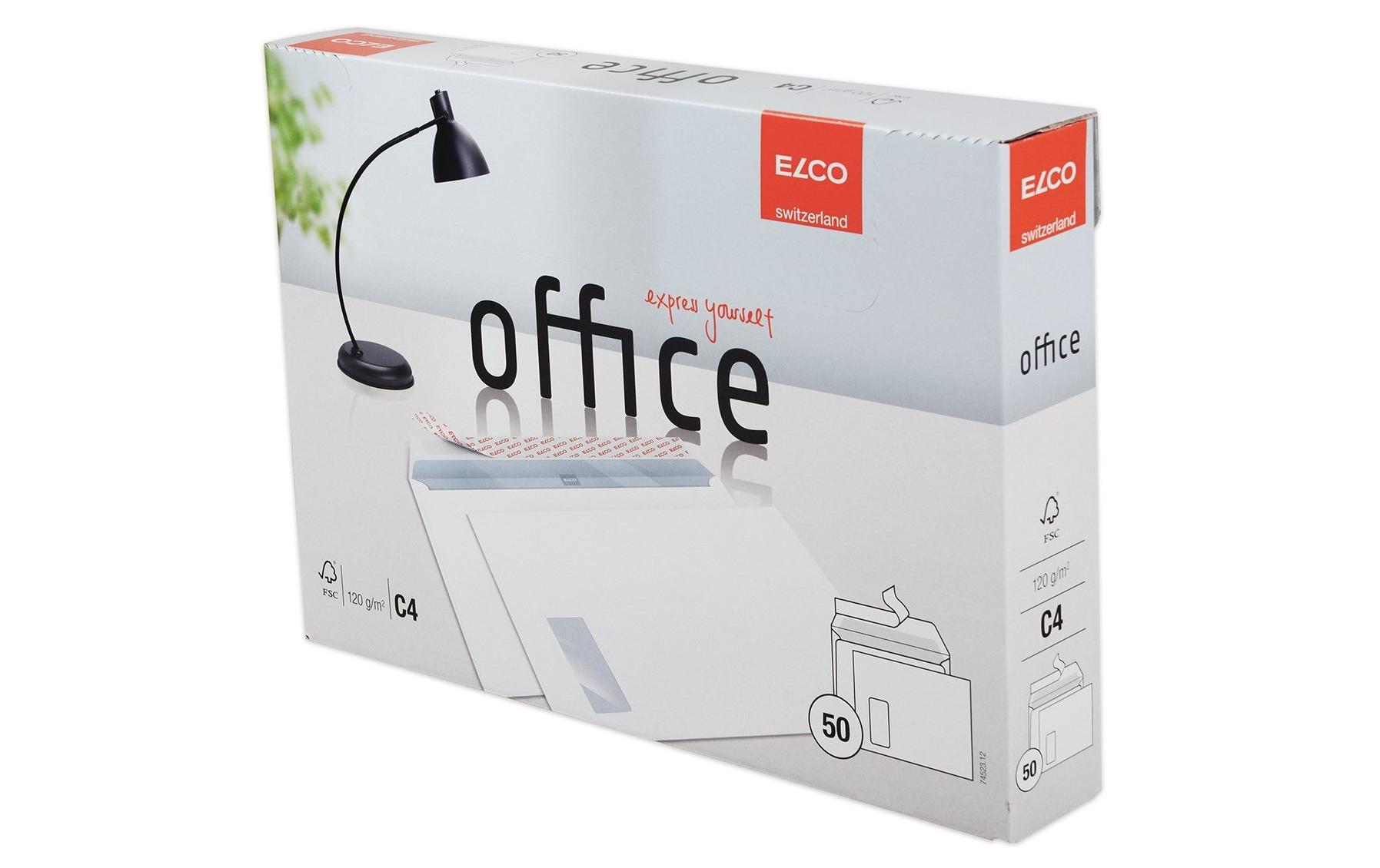 Couvert Office Box C4 mit Fenster links, 50 StückCouvert C4 in praktischer Entnahme-Box