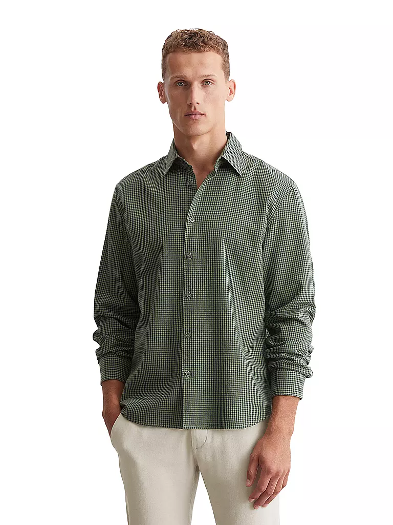 MARC O'POLO Hemd Regular Fit braun
