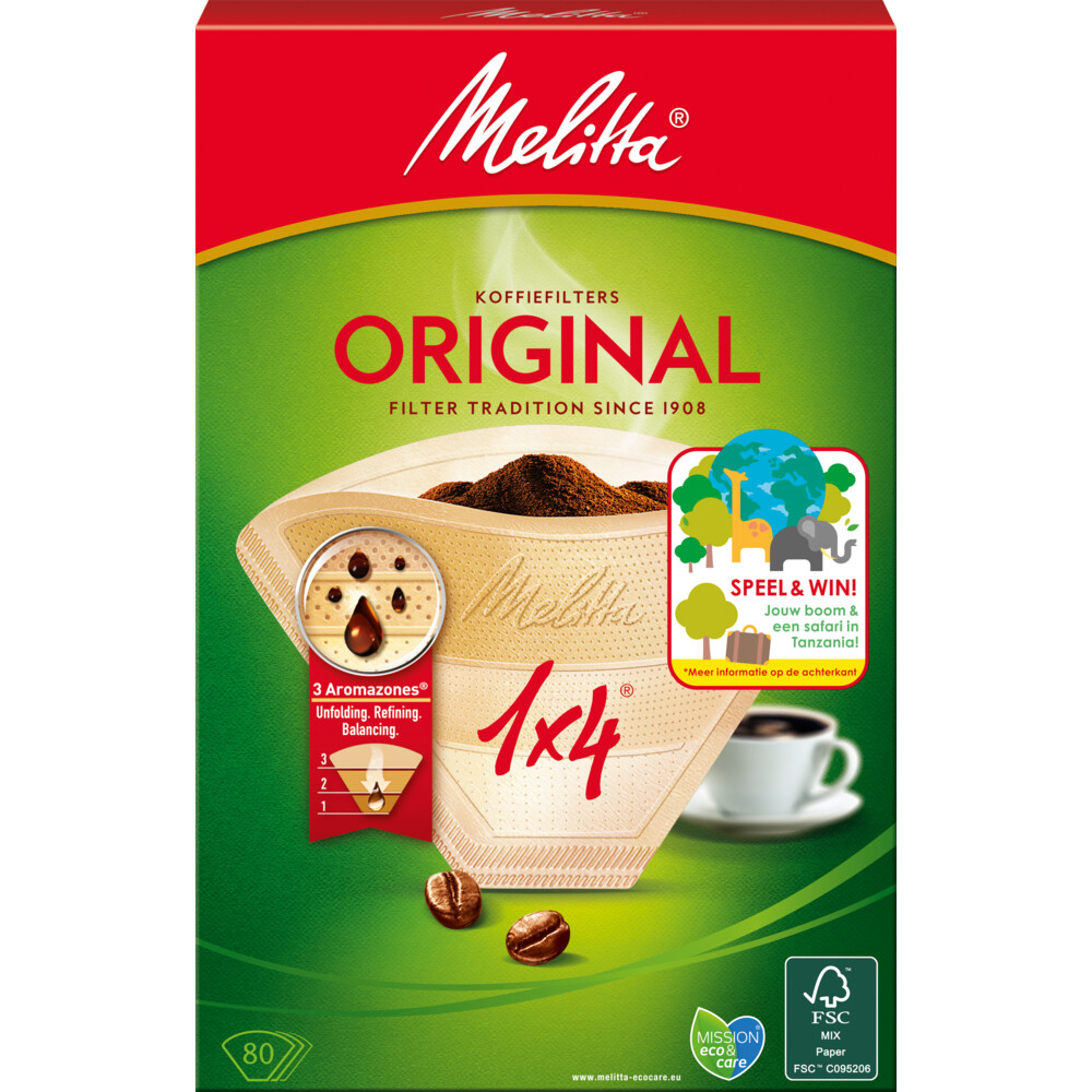 Melitta Filters 1x4 Bruin80 stuks