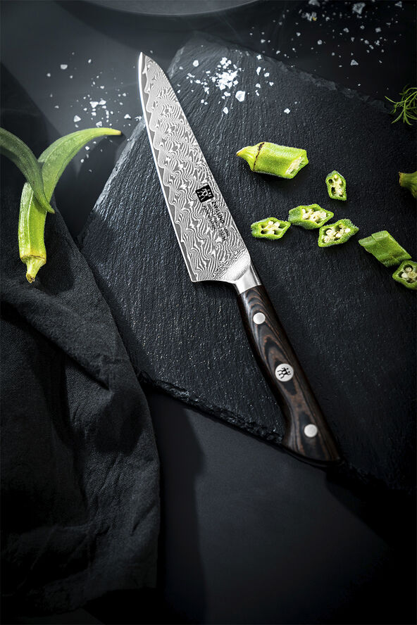 Zwilling Tanrei Kompakt kokkekniv 140 Glatslebet Brun
