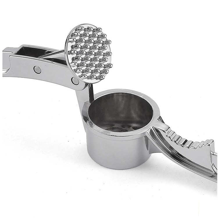 2in1 Edelstahl Knoblauch Presse Universal Nuss Knacker - Silber